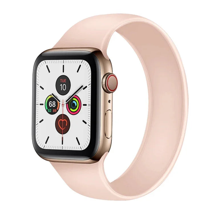 Dây đeo đồng hồ silicone đàn hồi màu trơn thay thế cho Apple Watch Series 5 & 4 44mm / 3 & 2 & 1 42mm, Kích thước: S 130mm, S 130mm, Kích thước: M 143mm, M 143mm, Kích thước: L 156mm, L 156mm