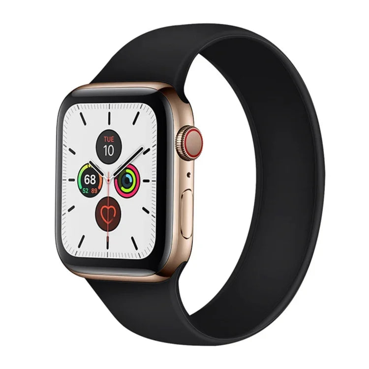 Dây đeo đồng hồ silicone đàn hồi màu trơn thay thế cho Apple Watch Series 5 & 4 44mm / 3 & 2 & 1 42mm, Kích thước: S 130mm, S 130mm, Kích thước: M 143mm, M 143mm, Kích thước: L 156mm, L 156mm