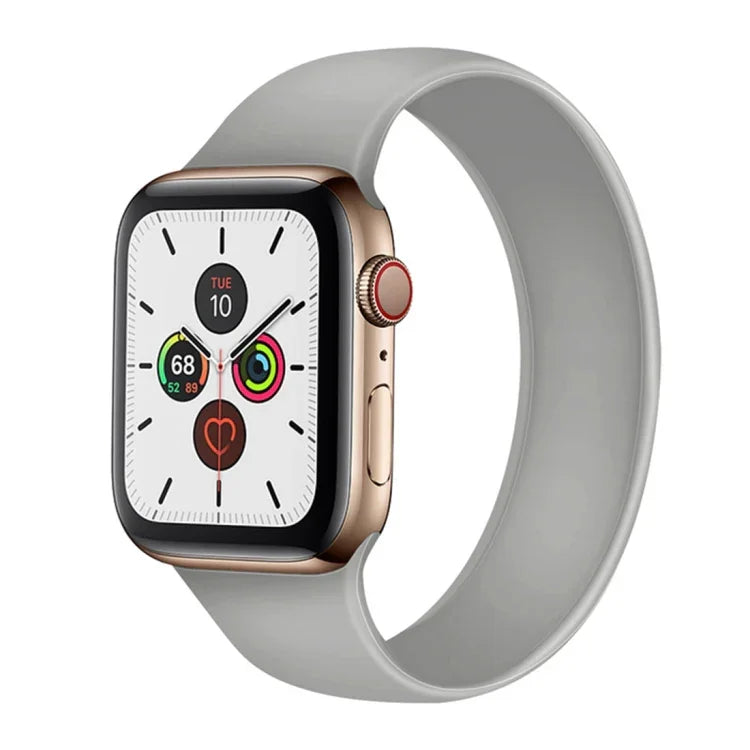 Dây đeo đồng hồ silicone đàn hồi màu trơn thay thế cho Apple Watch Series 5 & 4 44mm / 3 & 2 & 1 42mm, Kích thước: S 130mm, S 130mm, Kích thước: M 143mm, M 143mm, Kích thước: L 156mm, L 156mm