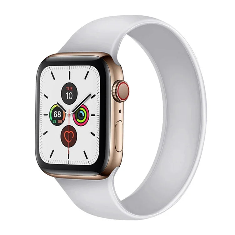 Dây đeo đồng hồ silicone đàn hồi màu trơn thay thế cho Apple Watch Series 5 & 4 44mm / 3 & 2 & 1 42mm, Kích thước: S 130mm, S 130mm, Kích thước: M 143mm, M 143mm, Kích thước: L 156mm, L 156mm