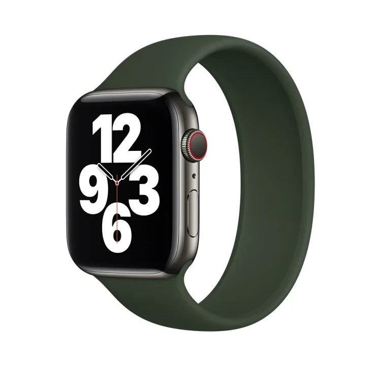 Dây đeo đồng hồ silicone đàn hồi màu trơn thay thế cho Apple Watch Series 5 & 4 44mm / 3 & 2 & 1 42mm, Kích thước: S 130mm, S 130mm, Kích thước: M 143mm, M 143mm, Kích thước: L 156mm, L 156mm