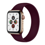 Dây đeo đồng hồ silicone đàn hồi màu trơn thay thế cho Apple Watch Series 5 & 4 44mm / 3 & 2 & 1 42mm, Kích thước: S 130mm, S 130mm, Kích thước: M 143mm, M 143mm, Kích thước: L 156mm, L 156mm