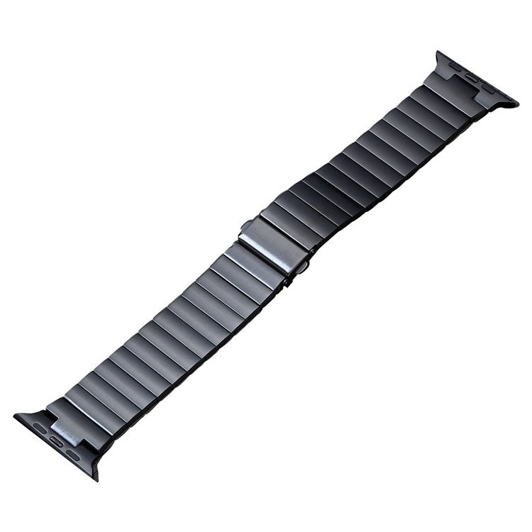 Flat Buckle Stainless Steel Watch Band, For Apple Watch SE 2023 44mm, For Apple Watch Ultra 49mm, For Apple Watch SE 2023 40mm, For Apple Watch Ultra 2 49mm, For Apple Watch Series 9 45mm, For Apple Watch SE 2022 40mm, For Apple Watch Series 9 41mm    ...