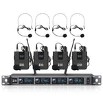 Hệ thống micro không dây XTUGA A140-B gồm 4 micro bodypack, micro headset và micro lavalier, A140-B