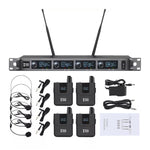 Hệ thống micro không dây XTUGA A140-B gồm 4 micro bodypack, micro headset và micro lavalier, A140-B