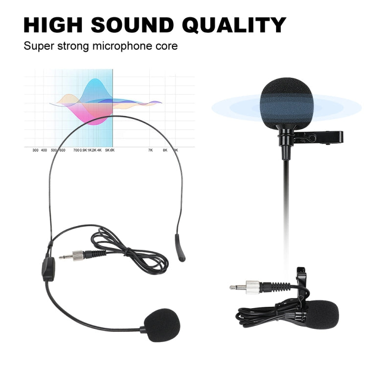 Hệ thống micro không dây XTUGA A140-B gồm 4 micro bodypack, micro headset và micro lavalier, A140-B