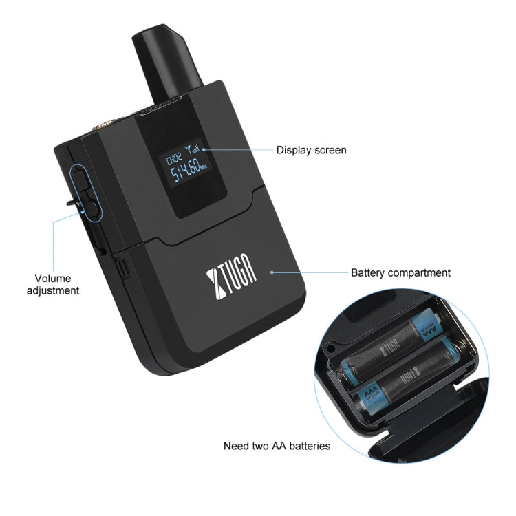 Hệ thống micro không dây XTUGA A140-B gồm 4 micro bodypack, micro headset và micro lavalier, A140-B