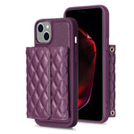 Horizontal Wallet Rhombic Leather Phone Case, For iPhone 15 Pro Max, For iPhone 15 Pro, For iPhone 15 Plus, For iPhone 15