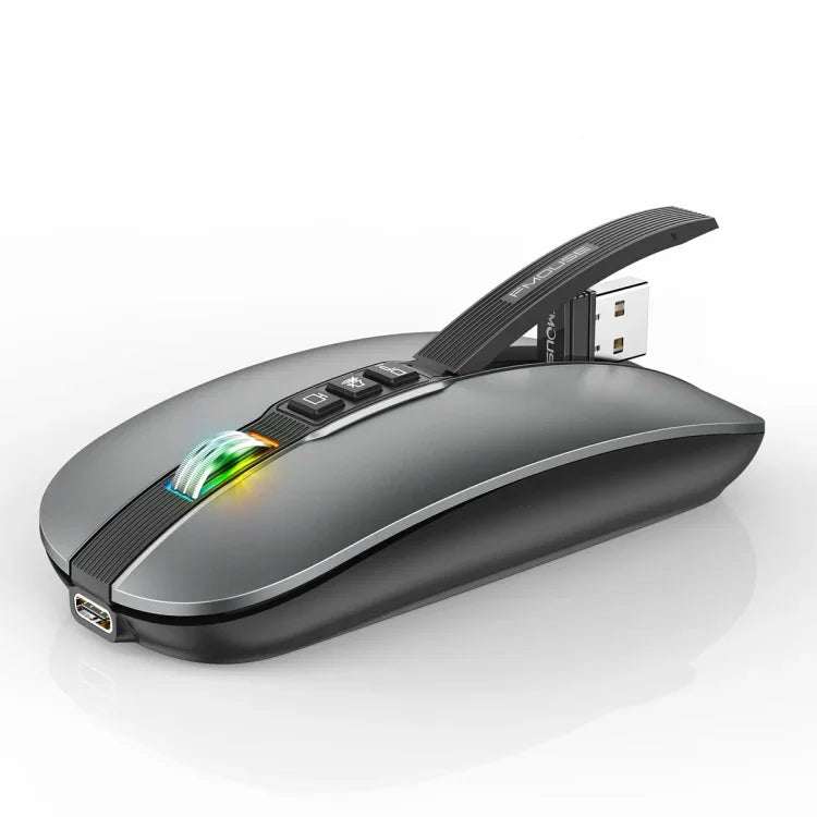 Chuột không dây HXSJ M113 2400DPI chế độ kép 2.4GHz + Bluetooth 5.1