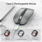 Chuột không dây HXSJ M113 2400DPI chế độ kép 2.4GHz + Bluetooth 5.1