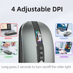 Chuột không dây HXSJ M113 2400DPI chế độ kép 2.4GHz + Bluetooth 5.1