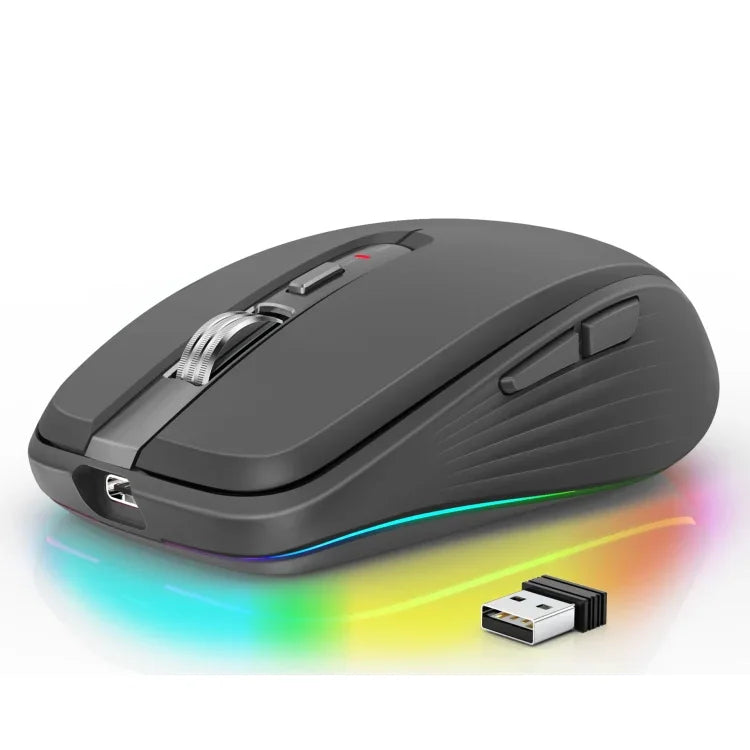 Chuột không dây HXSJ M303 2400DPI chế độ kép 2.4GHz + Bluetooth 5.1