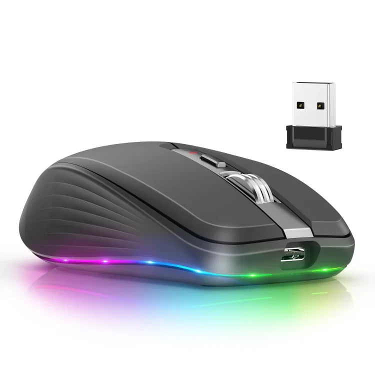 Chuột không dây HXSJ M303 2400DPI chế độ kép 2.4GHz + Bluetooth 5.1