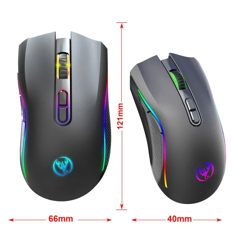 Chuột không dây HXSJ T69 4800DPI RGB 2.4GHz, T69