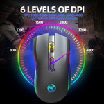 Chuột không dây HXSJ T69 4800DPI RGB 2.4GHz, T69