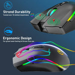 Chuột không dây HXSJ T69 4800DPI RGB 2.4GHz, T69