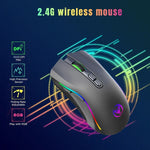 Chuột không dây HXSJ T69 4800DPI RGB 2.4GHz, T69