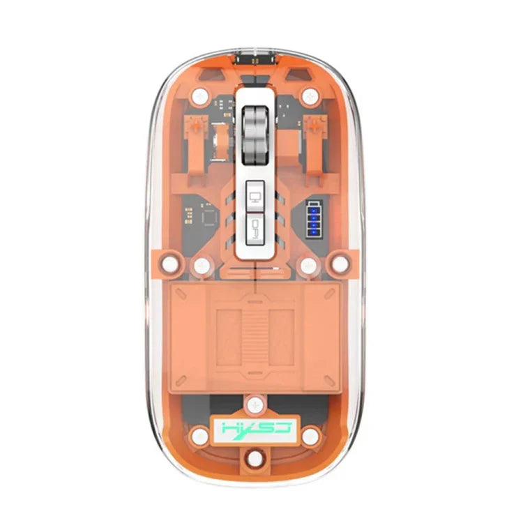 Chuột chơi game không dây ba chế độ từ tính trong suốt HXSJ T900