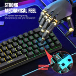 Bàn phím cơ có dây HXSJ V200 68 phím có đèn nền RGB, chiều dài cáp: 1.7m, V200 màu đen, V200 màu trắng