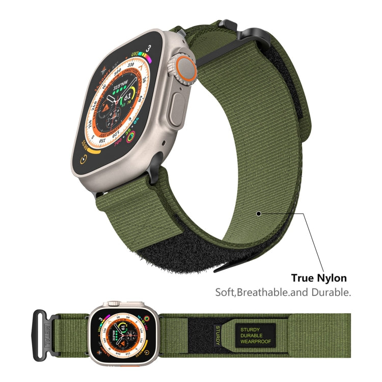 AW Nylon Two-Section Watch Band, For Apple Watch Series 7 41mm, For Apple Watch Series 7 45mm, For Apple Watch SE 40mm, For Apple Watch SE 44mm, For Apple Watch Series 6 40mm, For Apple Watch Series 6 44mm, For Apple Watch Series 5 44mm                ...