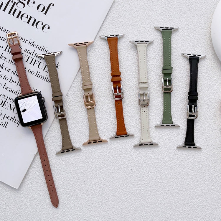 Dây đồng hồ Da thật mảnh hình chữ T, Dành cho Apple Watch Series 2 42mm, Dành cho Apple Watch 2 38mm, Dành cho Apple Watch 42mm, Dành cho Apple Watch 38mm