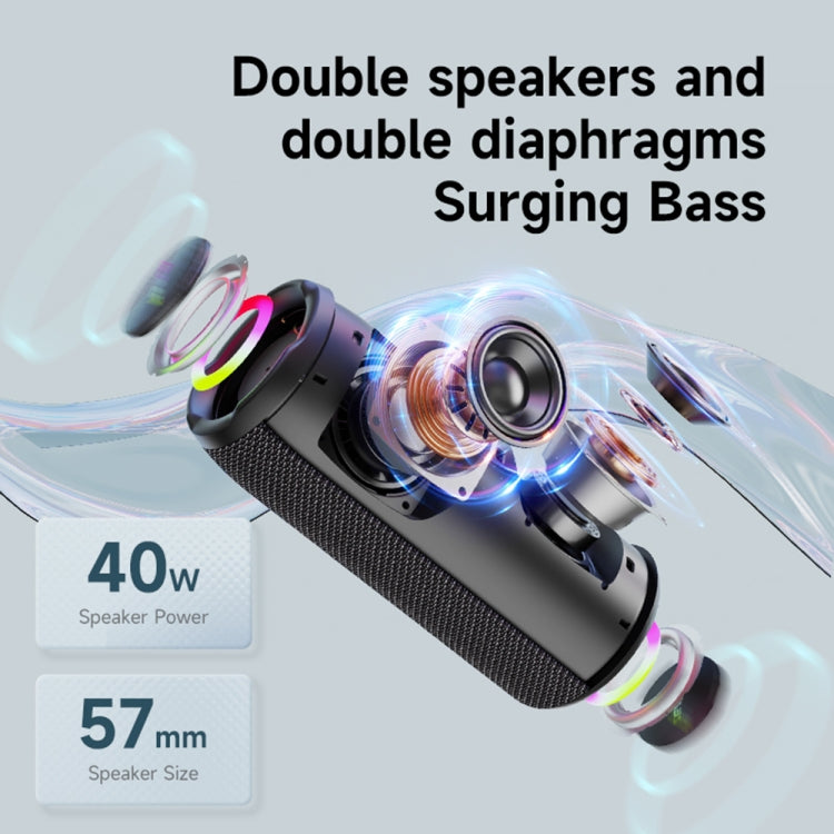 Loa Bluetooth không dây ngoài trời Zealot S49 Pro 20W có đèn RGB, S49 Pro
