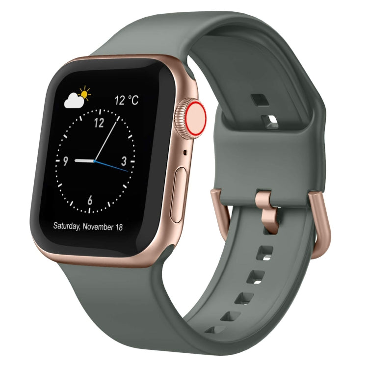 Pin Buckle Silicone Watch Band, For Apple Watch SE 40mm