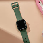Pin Buckle Silicone Watch Band, For Apple Watch Series 4 44mm