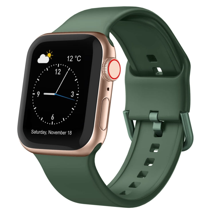 Pin Buckle Silicone Watch Band, For Apple Watch Series 4 44mm