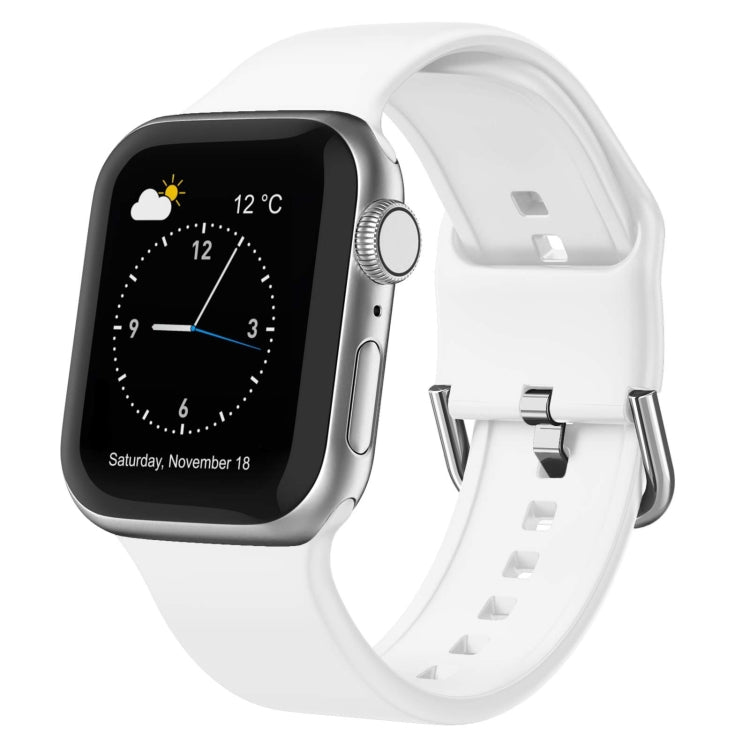 Pin Buckle Silicone Watch Band, For Apple Watch Series 4 44mm