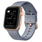 Pin Buckle Silicone Watch Band, For Apple Watch Series 4 44mm