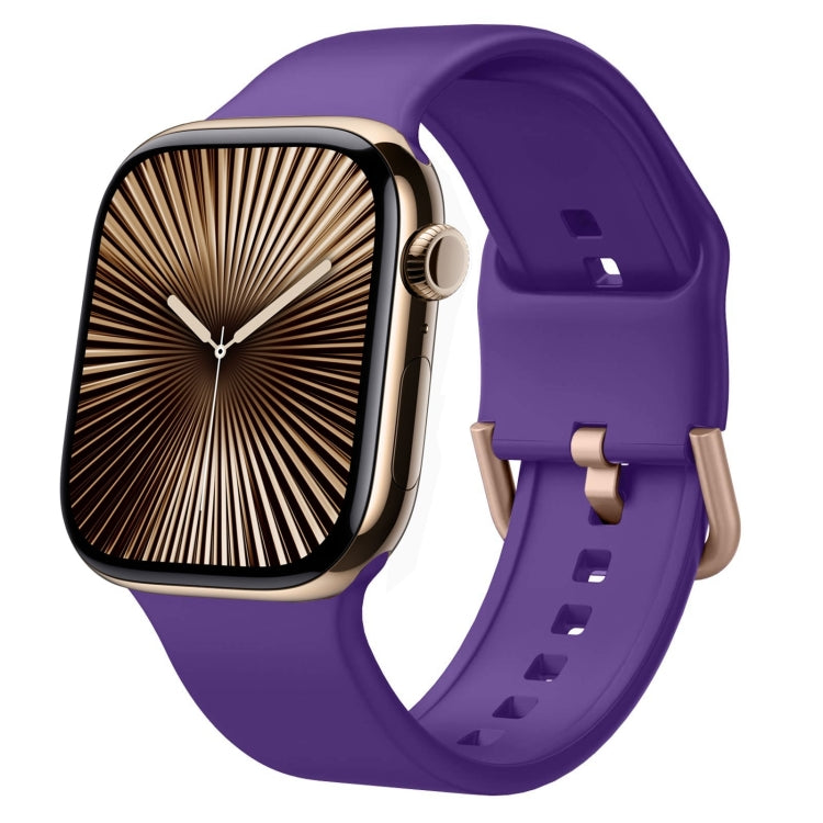 Dây đồng hồ silicone khóa chốt, dành cho Apple Watch Series 10 46mm