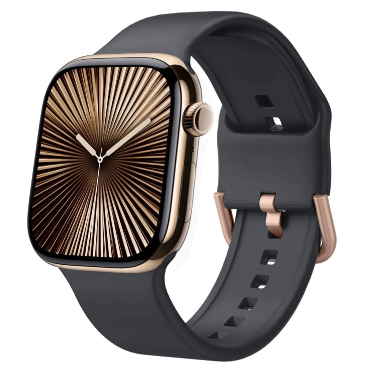 Dây đồng hồ silicone khóa chốt, dành cho Apple Watch Series 10 46mm