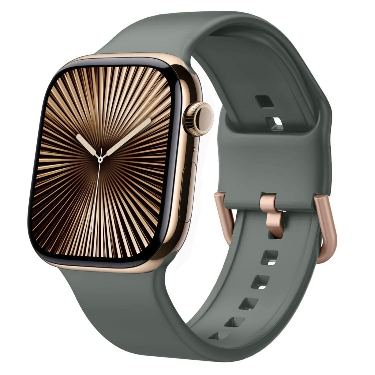Dây đồng hồ silicone khóa chốt, dành cho Apple Watch Series 10 42mm