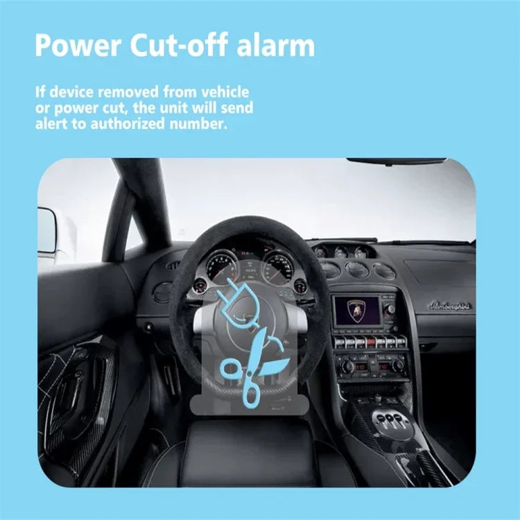C26 Thiết bị định vị GPS theo dõi vệ tinh báo động chống trộm xe có thể cắt nguồn dầu và điện, 9-36V