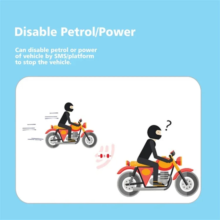 C26 Thiết bị định vị GPS theo dõi vệ tinh báo động chống trộm xe có thể cắt nguồn dầu và điện, 9-36V