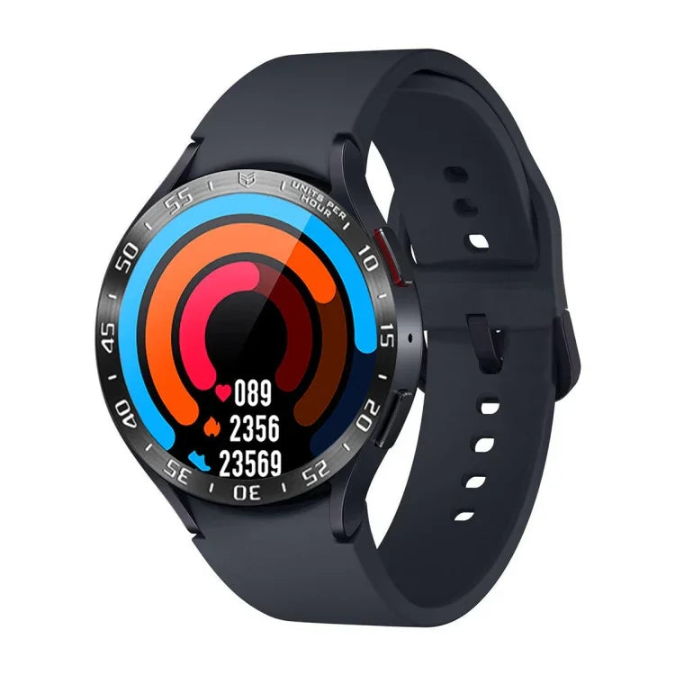 A Style Smart Watch Steel Ring Protective Frame, For Samsung Galaxy Watch6 Classic 47mm, For Samsung Galaxy Watch6 Classic 43mm