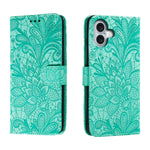 Ốp lưng điện thoại da lật dập nổi hoa ren, Dành cho iPhone 17e / 16e, Dành cho iPhone 17 Pro Max, Dành cho iPhone 17 Pro, Dành cho iPhone 17, Dành cho iPhone Air, Dành cho iPhone 16 Pro Max, Dành cho iPhone 16 Pro, Dành cho iPhone 16 Plus