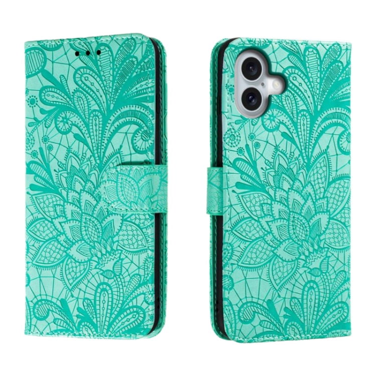 Ốp lưng điện thoại da lật dập nổi hoa ren, Dành cho iPhone 17e / 16e, Dành cho iPhone 17 Pro Max, Dành cho iPhone 17 Pro, Dành cho iPhone 17, Dành cho iPhone Air, Dành cho iPhone 16 Pro Max, Dành cho iPhone 16 Pro, Dành cho iPhone 16 Plus