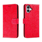 Ốp lưng điện thoại da lật dập nổi hoa ren, Dành cho iPhone 17e / 16e, Dành cho iPhone 17 Pro Max, Dành cho iPhone 17 Pro, Dành cho iPhone 17, Dành cho iPhone Air, Dành cho iPhone 16 Pro Max, Dành cho iPhone 16 Pro, Dành cho iPhone 16 Plus
