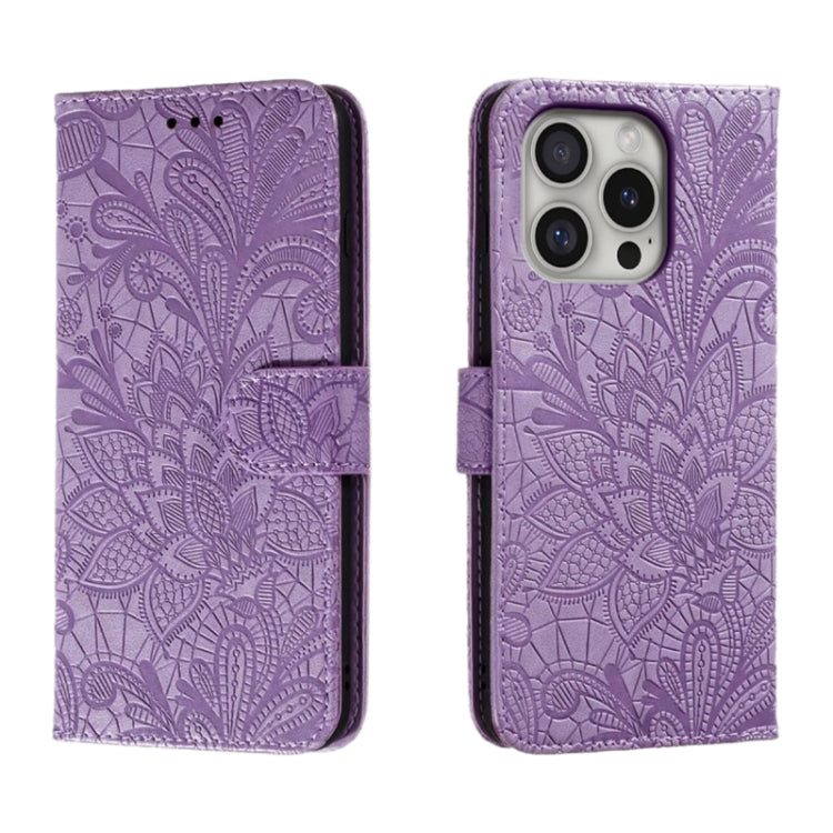 Ốp lưng điện thoại da lật dập nổi hoa ren, Dành cho iPhone 17e / 16e, Dành cho iPhone 17 Pro Max, Dành cho iPhone 17 Pro, Dành cho iPhone 17, Dành cho iPhone Air, Dành cho iPhone 16 Pro Max, Dành cho iPhone 16 Pro, Dành cho iPhone 16 Plus