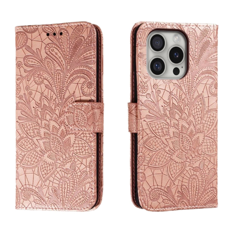 Ốp lưng điện thoại da lật dập nổi hoa ren, Dành cho iPhone 17e / 16e, Dành cho iPhone 17 Pro Max, Dành cho iPhone 17 Pro, Dành cho iPhone 17, Dành cho iPhone Air, Dành cho iPhone 16 Pro Max, Dành cho iPhone 16 Pro, Dành cho iPhone 16 Plus