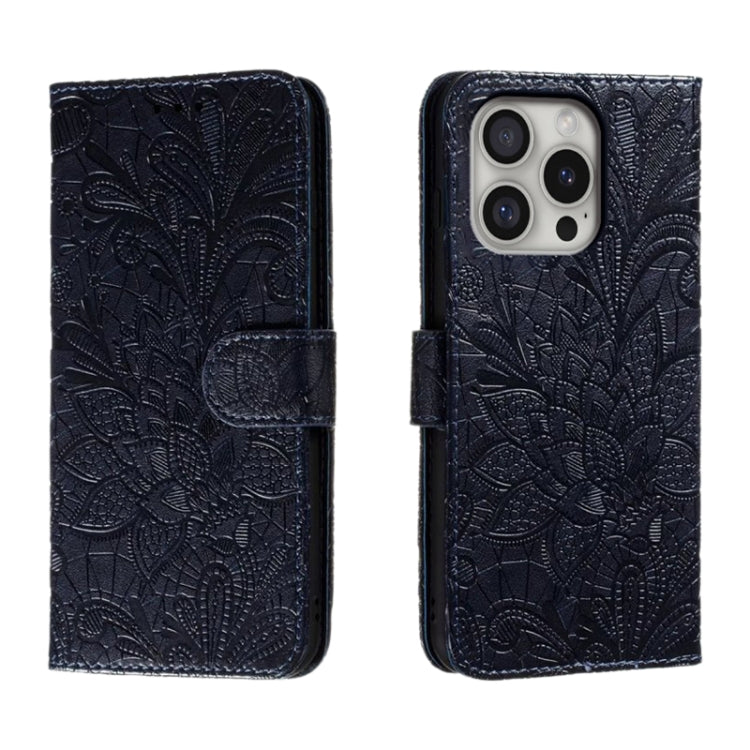 Ốp lưng điện thoại da lật dập nổi hoa ren, Dành cho iPhone 17e / 16e, Dành cho iPhone 17 Pro Max, Dành cho iPhone 17 Pro, Dành cho iPhone 17, Dành cho iPhone Air, Dành cho iPhone 16 Pro Max, Dành cho iPhone 16 Pro, Dành cho iPhone 16 Plus