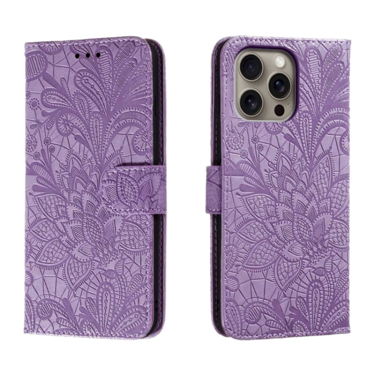 Ốp lưng điện thoại da lật dập nổi hoa ren, Dành cho iPhone 17e / 16e, Dành cho iPhone 17 Pro Max, Dành cho iPhone 17 Pro, Dành cho iPhone 17, Dành cho iPhone Air, Dành cho iPhone 16 Pro Max, Dành cho iPhone 16 Pro, Dành cho iPhone 16 Plus