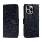 Ốp lưng điện thoại da lật dập nổi hoa ren, Dành cho iPhone 17e / 16e, Dành cho iPhone 17 Pro Max, Dành cho iPhone 17 Pro, Dành cho iPhone 17, Dành cho iPhone Air, Dành cho iPhone 16 Pro Max, Dành cho iPhone 16 Pro, Dành cho iPhone 16 Plus
