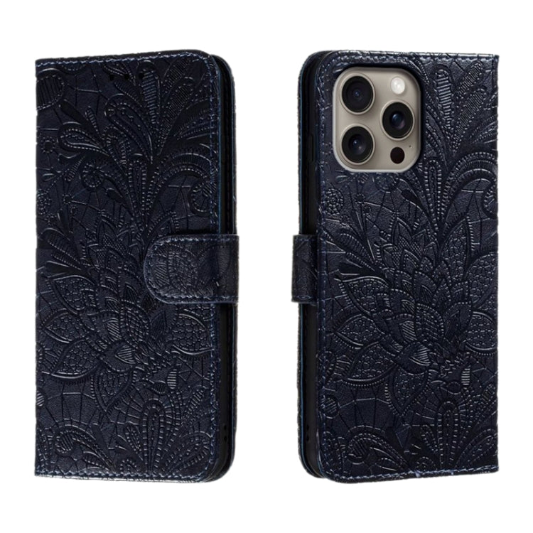 Ốp lưng điện thoại da lật dập nổi hoa ren, Dành cho iPhone 17e / 16e, Dành cho iPhone 17 Pro Max, Dành cho iPhone 17 Pro, Dành cho iPhone 17, Dành cho iPhone Air, Dành cho iPhone 16 Pro Max, Dành cho iPhone 16 Pro, Dành cho iPhone 16 Plus