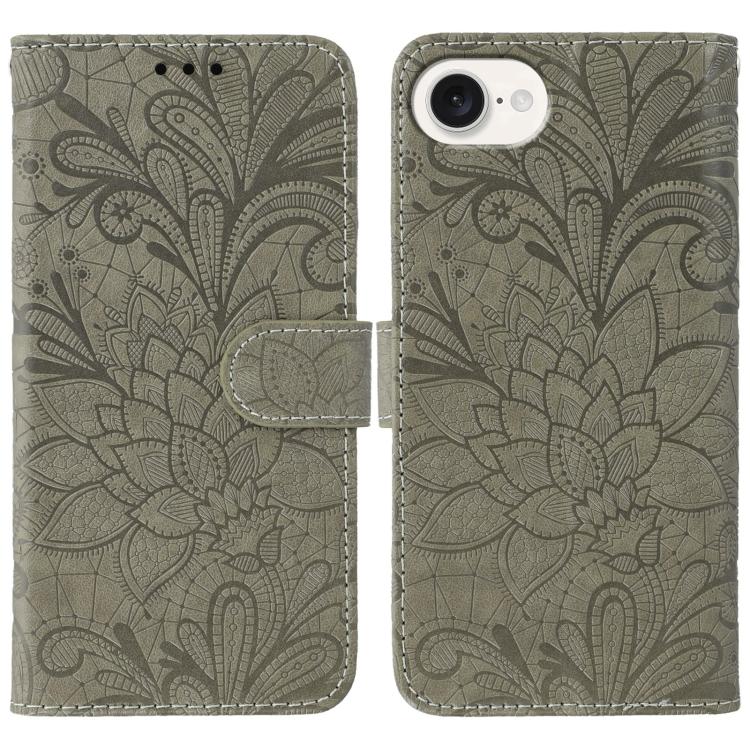 Ốp lưng điện thoại da lật dập nổi hoa ren, Dành cho iPhone 17e / 16e, Dành cho iPhone 17 Pro Max, Dành cho iPhone 17 Pro, Dành cho iPhone 17, Dành cho iPhone Air, Dành cho iPhone 16 Pro Max, Dành cho iPhone 16 Pro, Dành cho iPhone 16 Plus
