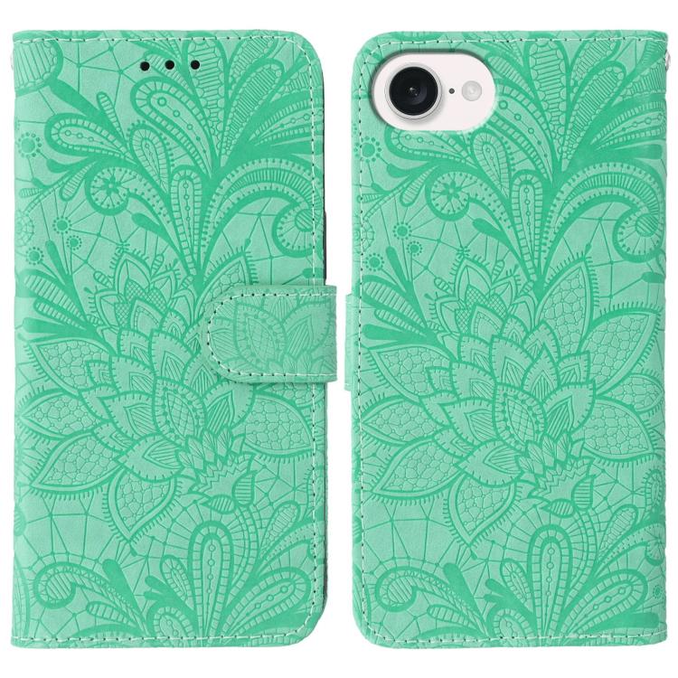 Ốp lưng điện thoại da lật dập nổi hoa ren, Dành cho iPhone 17e / 16e, Dành cho iPhone 17 Pro Max, Dành cho iPhone 17 Pro, Dành cho iPhone 17, Dành cho iPhone Air, Dành cho iPhone 16 Pro Max, Dành cho iPhone 16 Pro, Dành cho iPhone 16 Plus