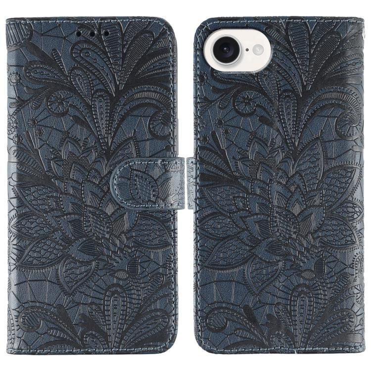 Ốp lưng điện thoại da lật dập nổi hoa ren, Dành cho iPhone 17e / 16e, Dành cho iPhone 17 Pro Max, Dành cho iPhone 17 Pro, Dành cho iPhone 17, Dành cho iPhone Air, Dành cho iPhone 16 Pro Max, Dành cho iPhone 16 Pro, Dành cho iPhone 16 Plus