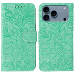 Ốp lưng điện thoại da lật dập nổi hoa ren, Dành cho iPhone 17e / 16e, Dành cho iPhone 17 Pro Max, Dành cho iPhone 17 Pro, Dành cho iPhone 17, Dành cho iPhone Air, Dành cho iPhone 16 Pro Max, Dành cho iPhone 16 Pro, Dành cho iPhone 16 Plus